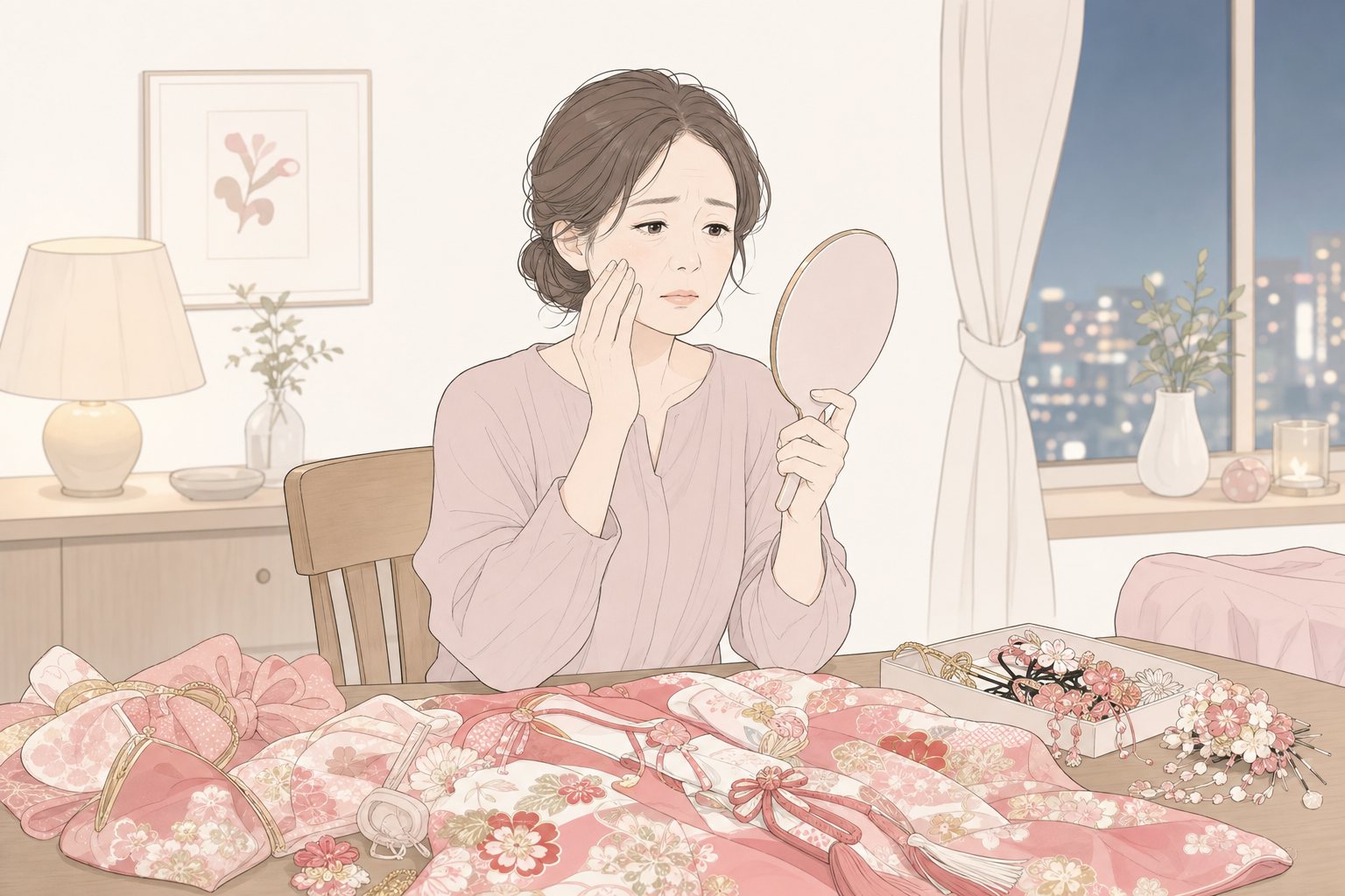 疲れた顔は、写真にどう写る？の図