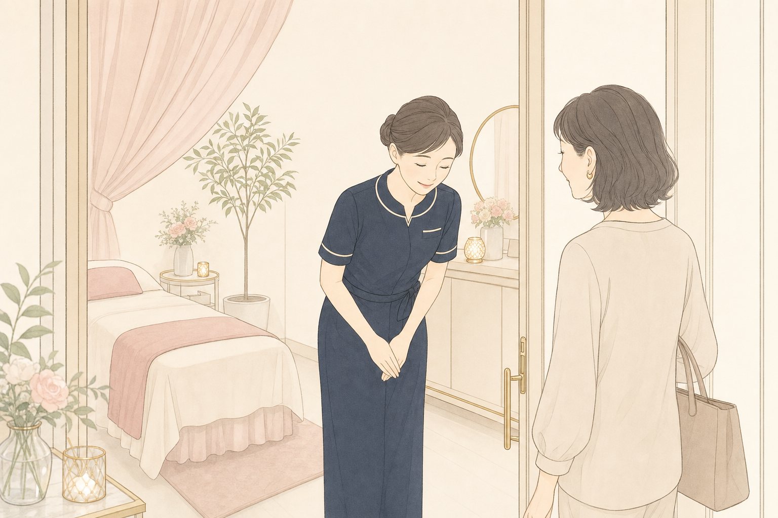 顔をあずける相手に気をつかうと…？の図