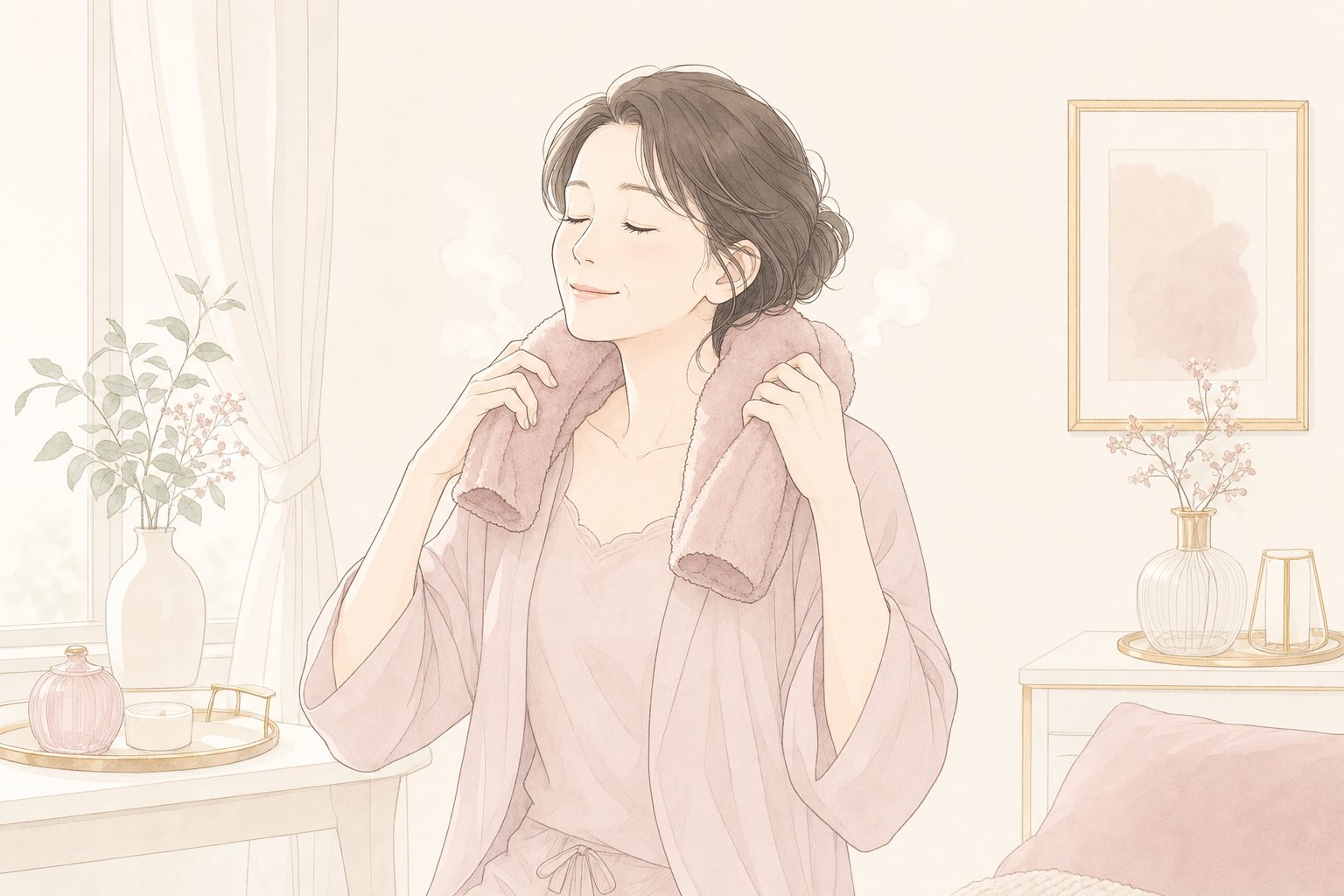 首の後ろを温める